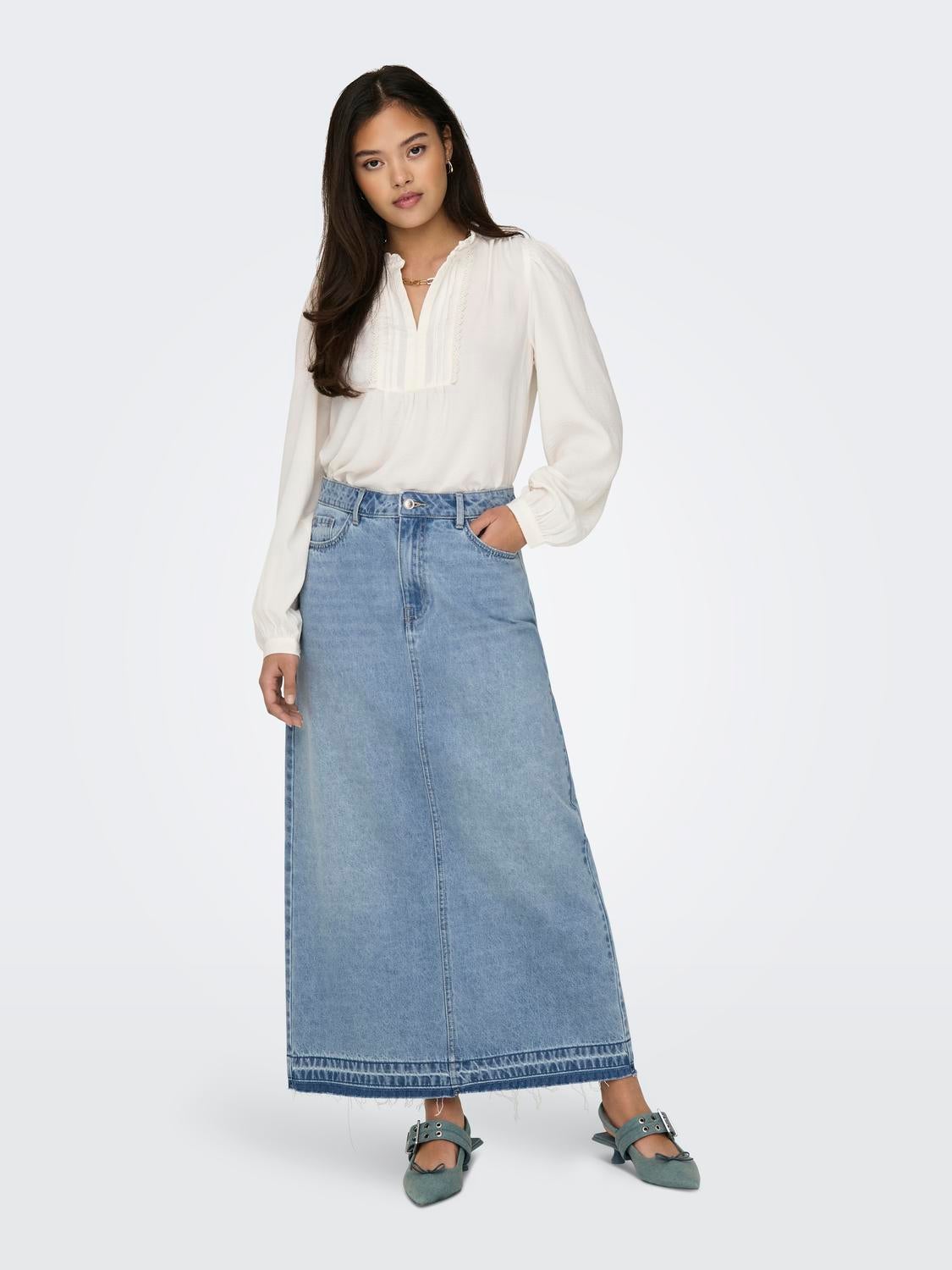 High waist Long skirt