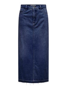 ONLY Jupe longue Taille haute -Dark Blue Denim - 15327478
