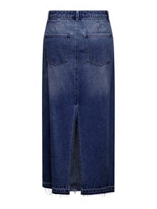 ONLY High waist Long skirt -Dark Blue Denim - 15327478