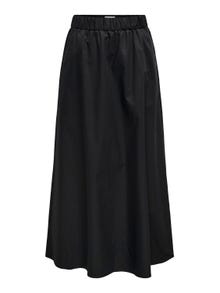 ONLY Hög midja Lång kjol -Black - 15327600