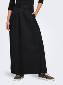 ONLY High waist Long skirt -Black - 15327600