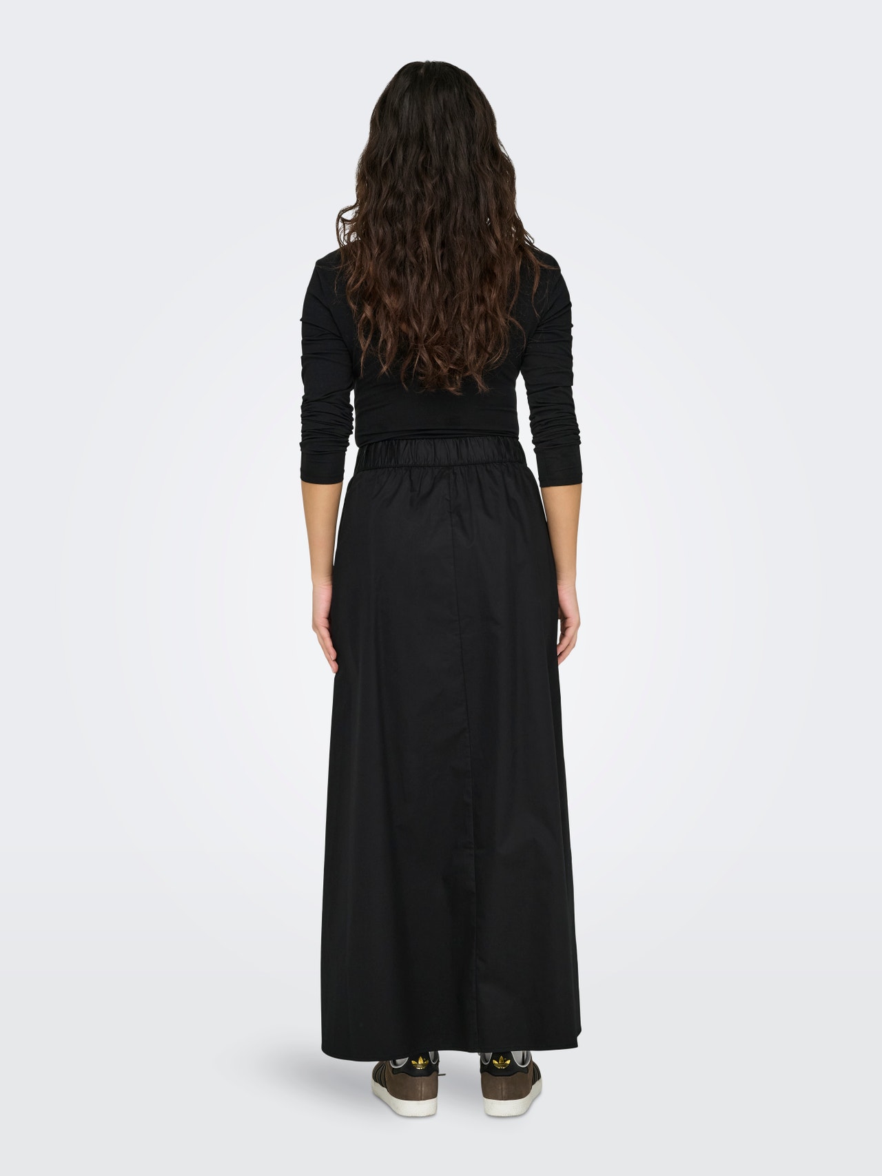 ONLY High waist Long skirt -Black - 15327600