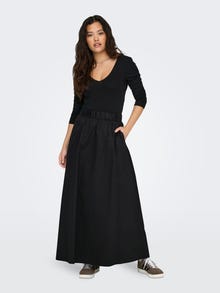 ONLY High waist Long skirt -Black - 15327600