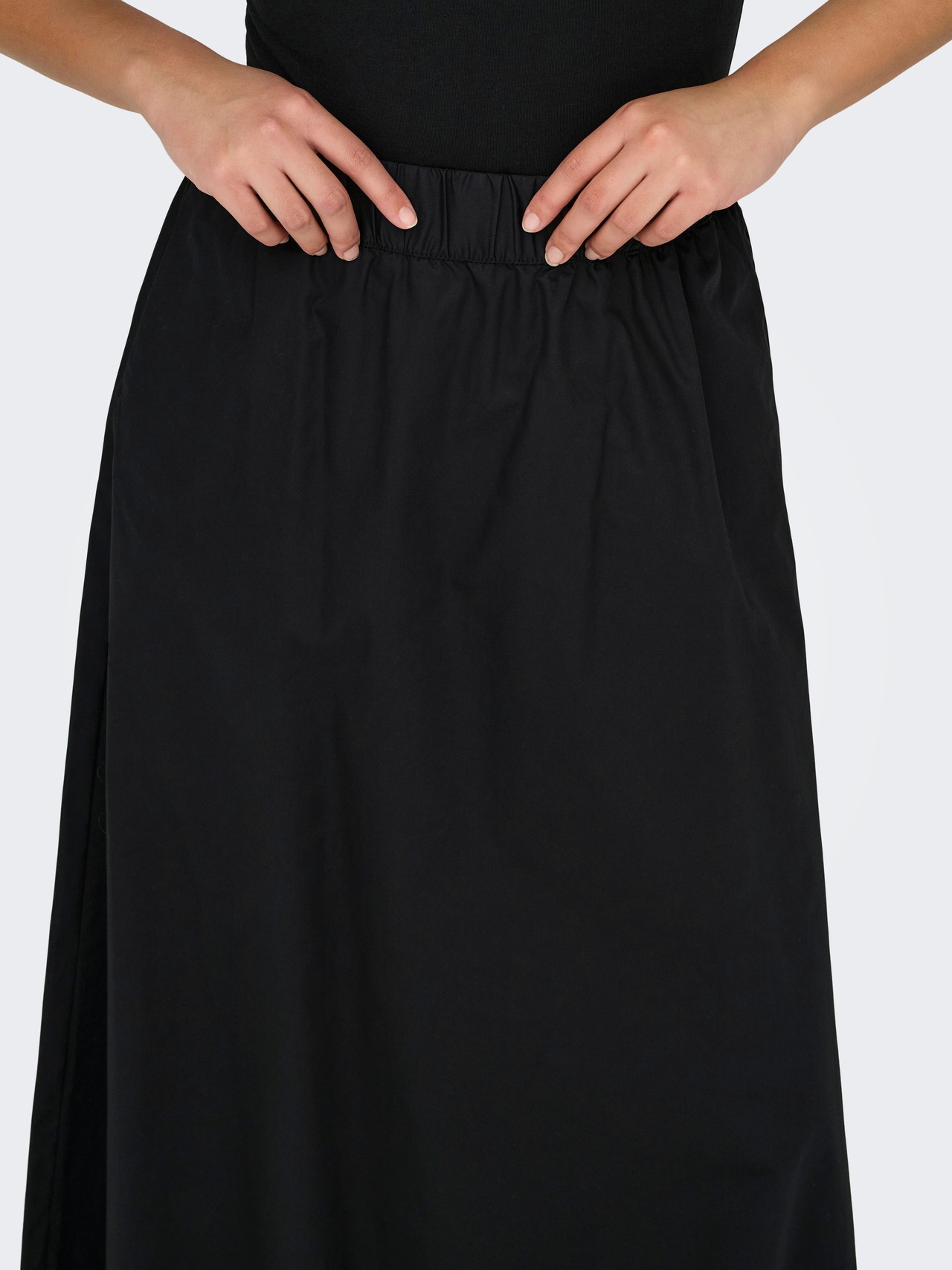 ONLY Falda larga Cintura alta -Black - 15327600