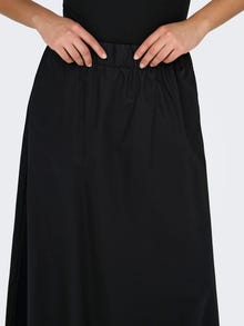 ONLY High waist Long skirt -Black - 15327600