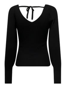 ONLY Knitted v-neck top -Black - 15327671