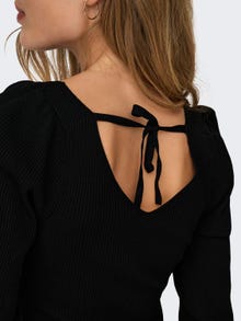 ONLY Knitted v-neck top -Black - 15327671