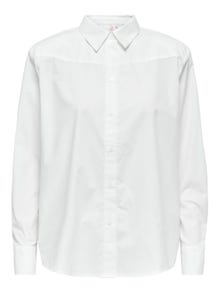 ONLY Relaxed Fit Shirt collar Buttoned cuffs Shirt -White - 15327687
