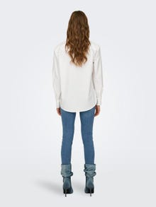 ONLY Avslappnad Skjortkrage Manschetter med knappar Skjorta -White - 15327687