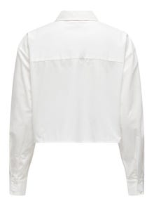 ONLY Krój regularny Kolnierz koszulowy Mankiety zapinane na guziki Koszula -White - 15327688