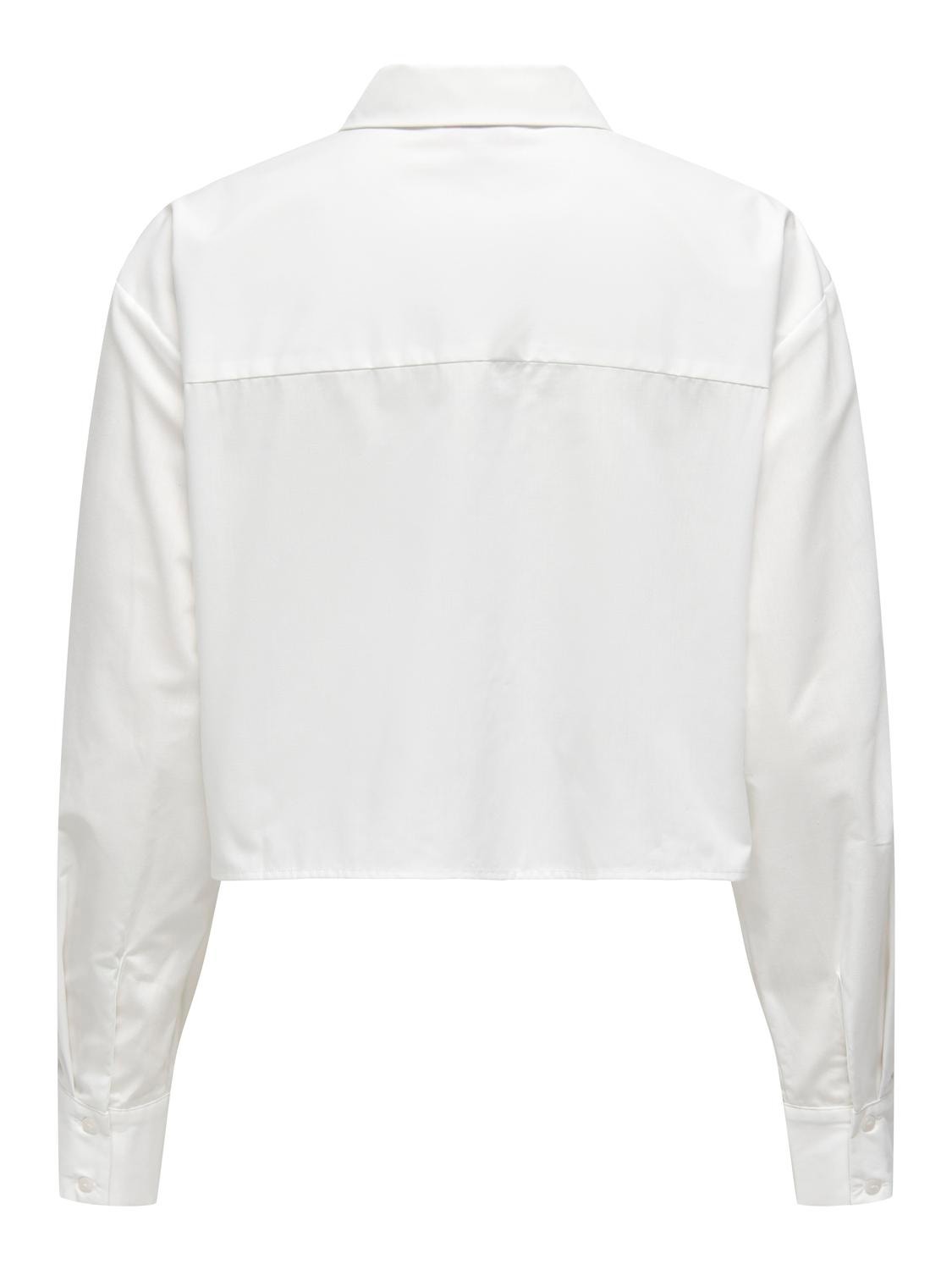 ONLY Krój regularny Kolnierz koszulowy Mankiety zapinane na guziki Koszula -White - 15327688