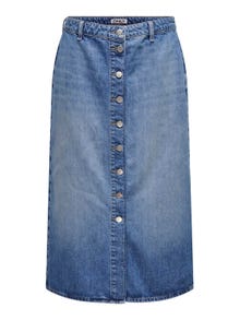 ONLY Long denim skirt -Medium Blue Denim - 15327700