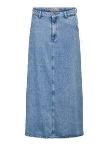 ONLY Maxi denim nederdel -Light Blue Denim - 15327701