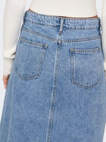 ONLY Mid waist Long skirt -Light Blue Denim - 15327701