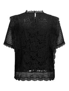 ONLY Lace o-neck top -Black - 15327764
