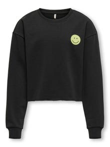 ONLY O-hals sweatshirt -Black - 15327810