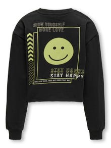 ONLY O-hals sweatshirt -Black - 15327810