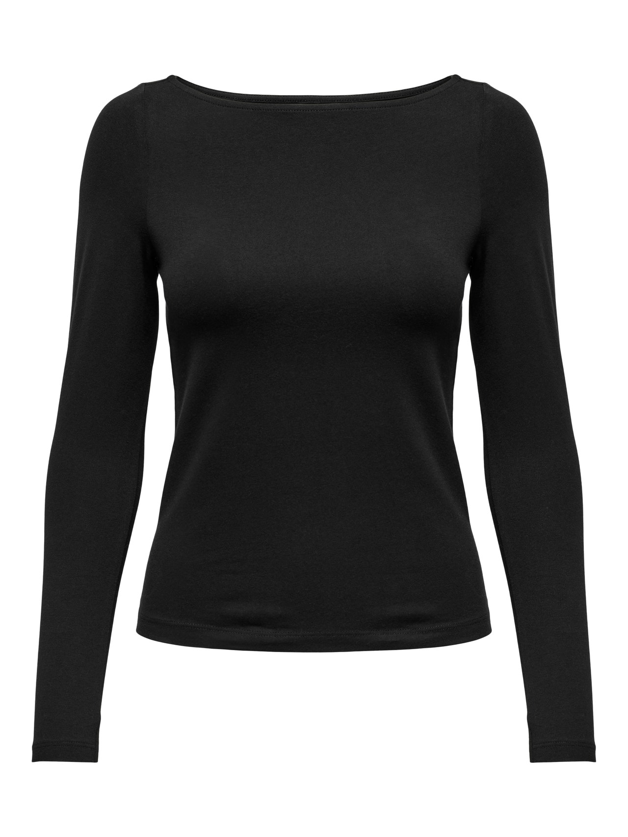 ONLY Tavapärane lõige Ümmargune kaelus Top -Black - 15327890