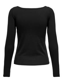 ONLY Tavapärane lõige Ümmargune kaelus Top -Black - 15327890
