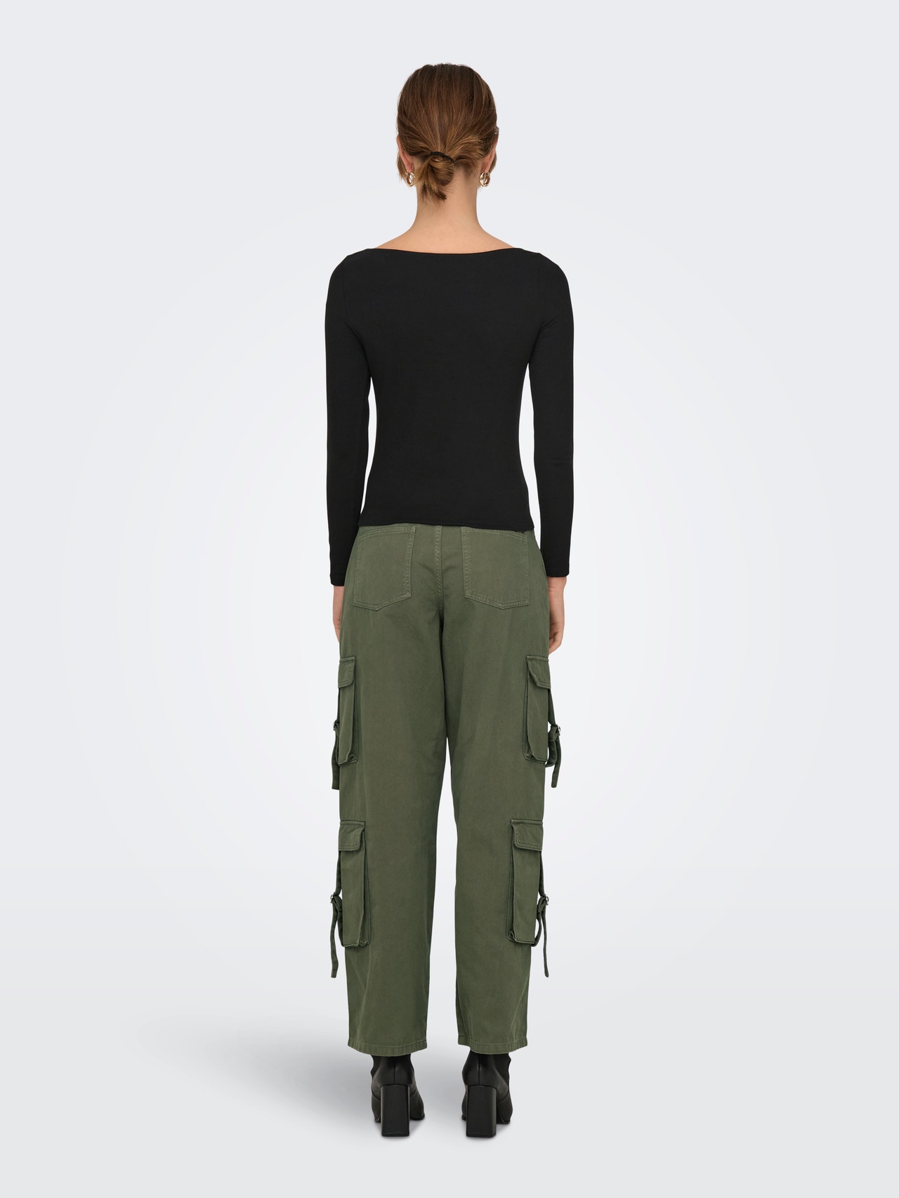 ONLY Tavapärane lõige Ümmargune kaelus Top -Black - 15327890