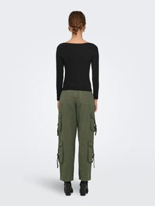 ONLY Tavapärane lõige Ümmargune kaelus Top -Black - 15327890