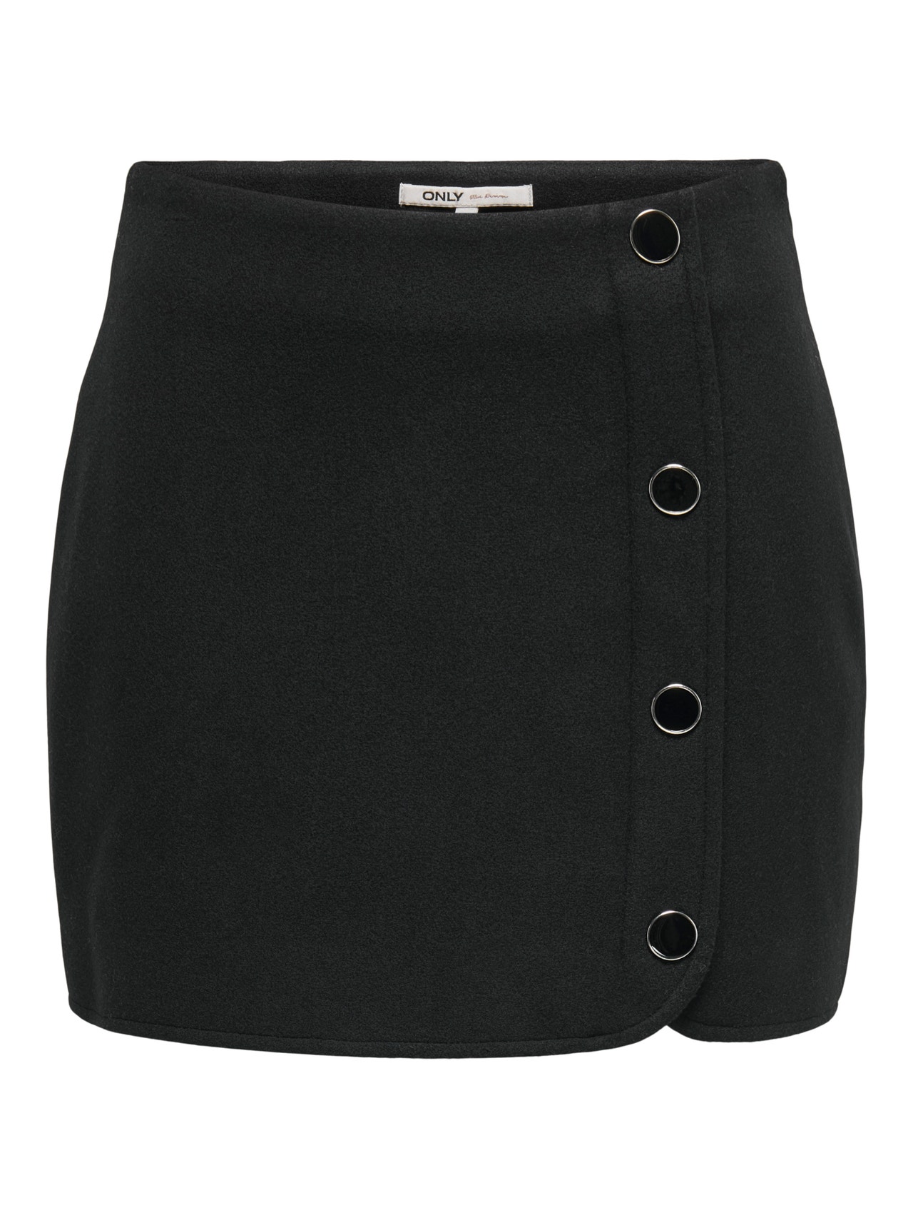 ONLY Kõrge vöökoht Lühike seelik -Black - 15327992