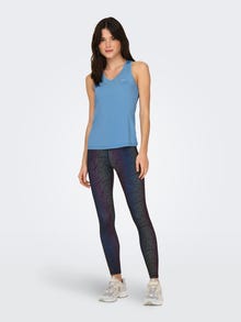 ONLY Training top with v-neck -Blissful Blue - 15328022