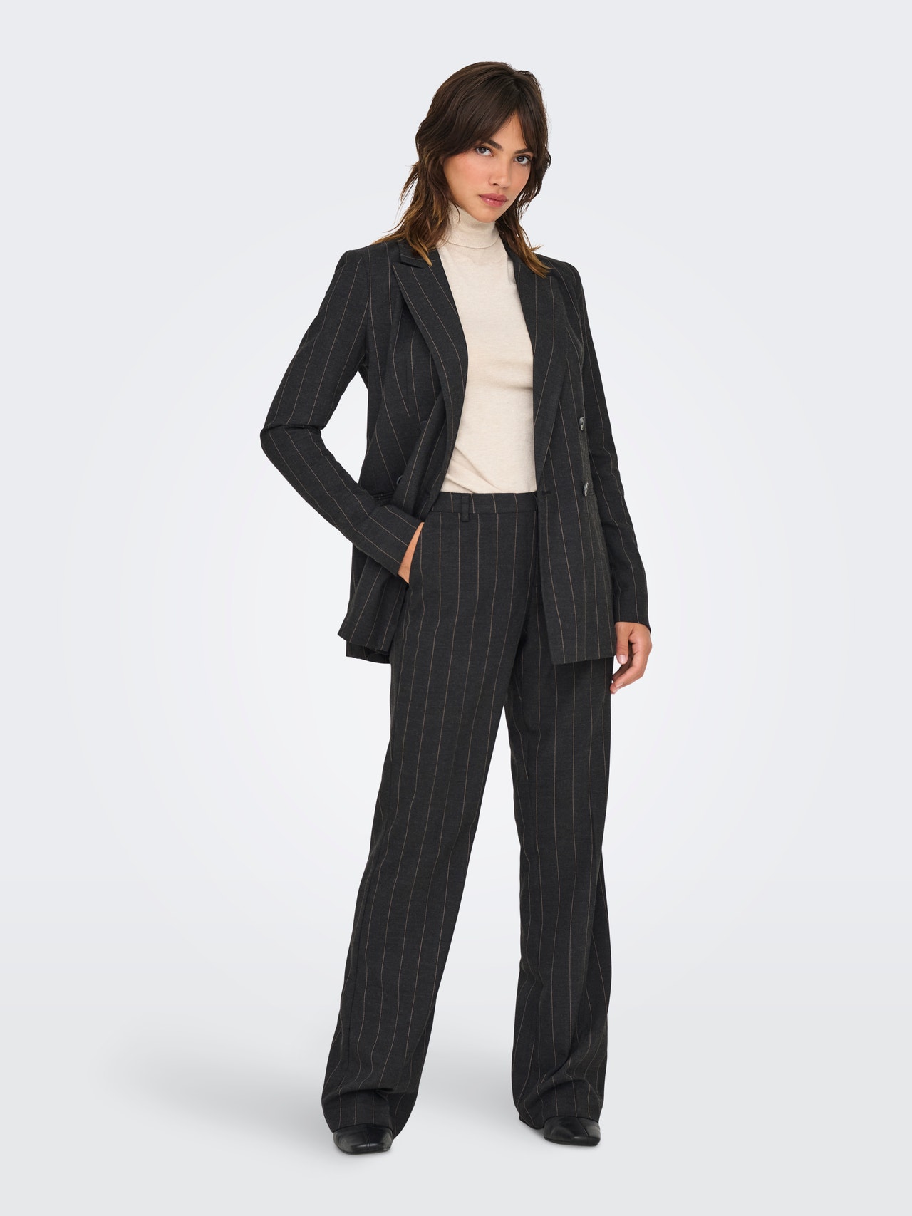 ONLY ONLMARLEY Flared Fit Tailored trousers -Dark Grey Melange - 15328077