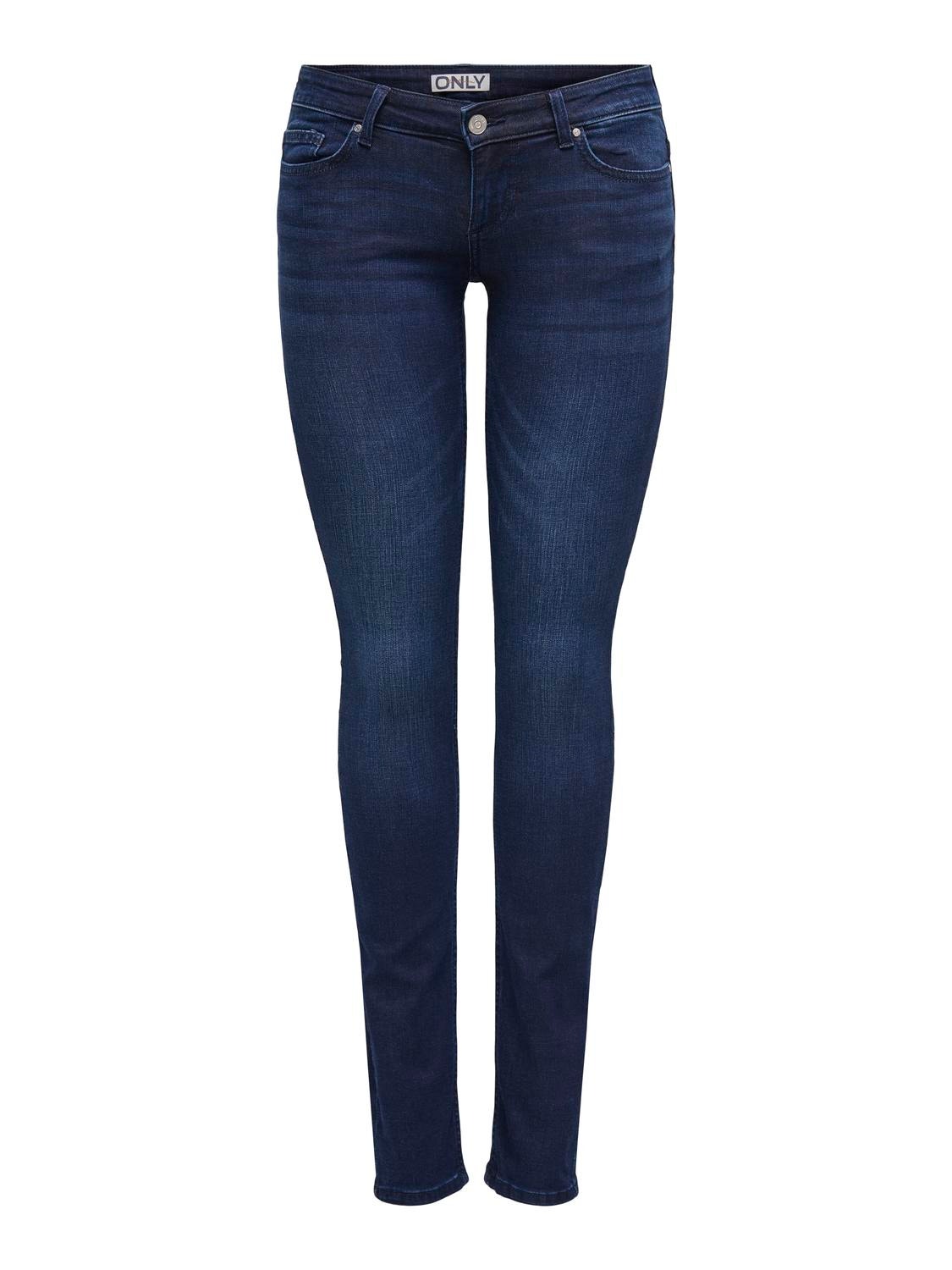 ONLY ONLCORAL SUPER LOW SKINNY Jeans -Dark Blue Denim - 15328174