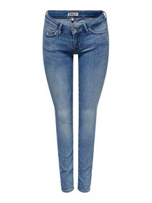 ONLY Jeans Skinny Fit Taille extra basse -Light Blue Denim - 15328175