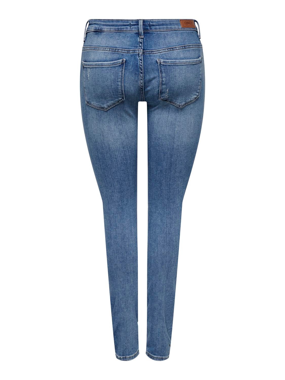 ONLY Jeans Skinny Fit Taille extra basse -Light Blue Denim - 15328175