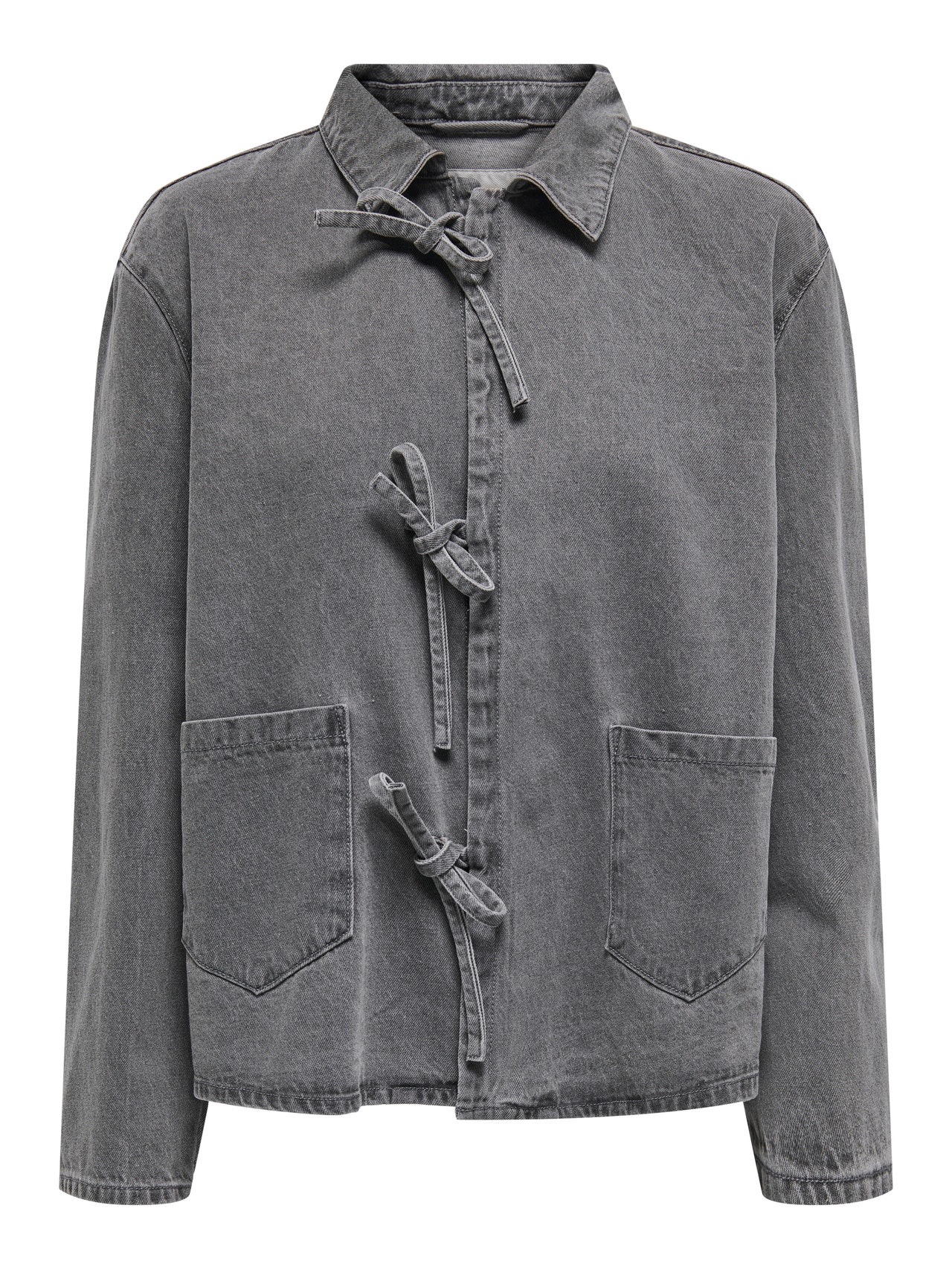 ONLY Chaqueta vaquera Cuello italiano -Medium Grey Denim - 15328253