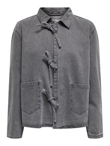 ONLY Spread collar Denim jacket -Medium Grey Denim - 15328253