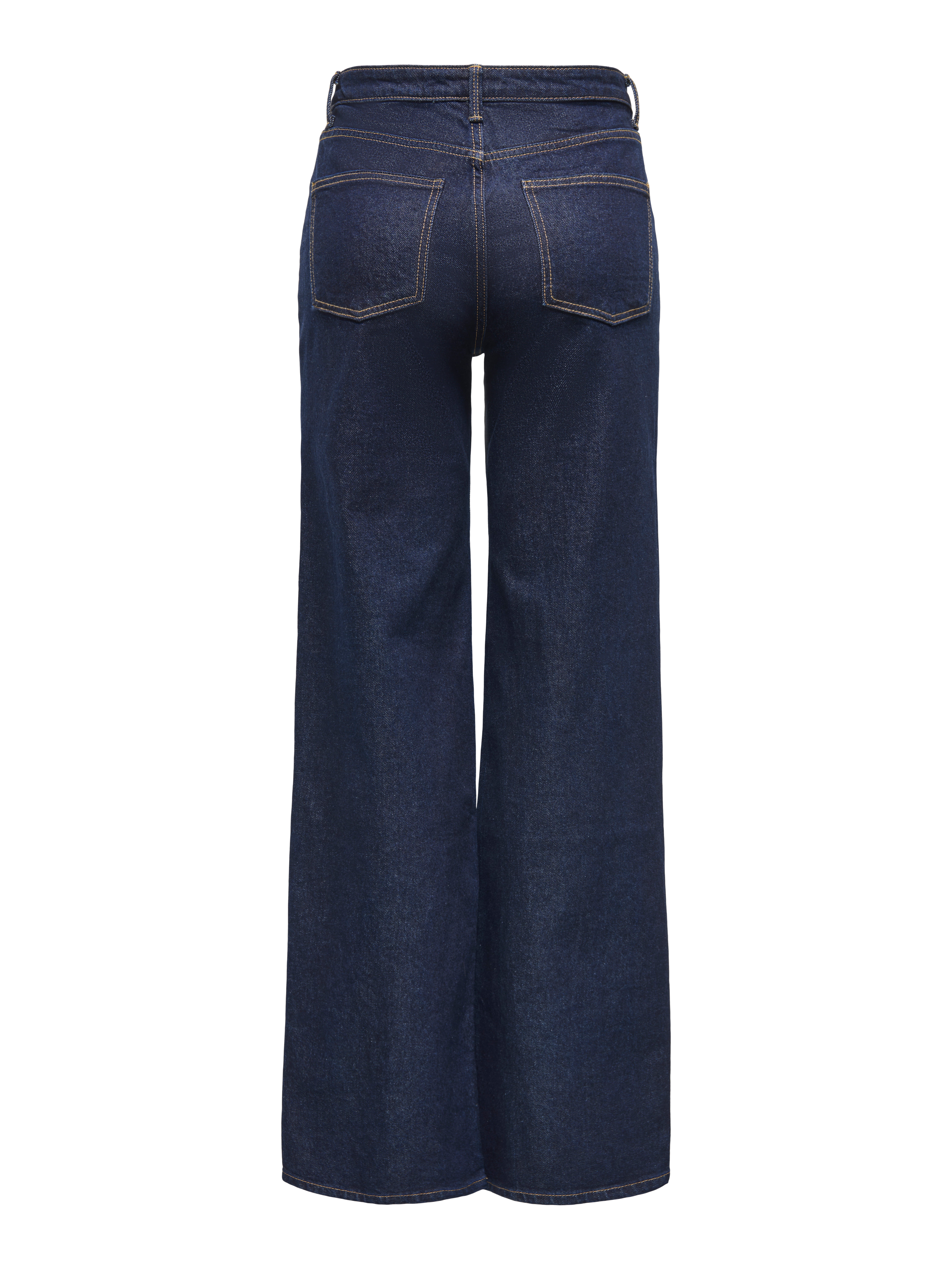 ONLY Jean à Jambe Large ONLJUICY Taille Basse Wide Leg - Jeans Confortable Femme