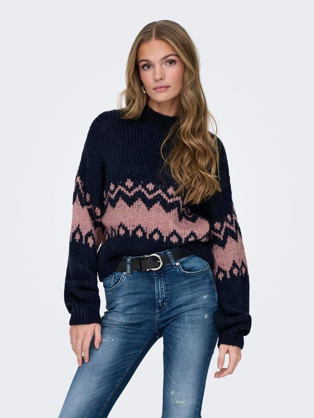 ONLY Knitted pullover with high neck - 15328582