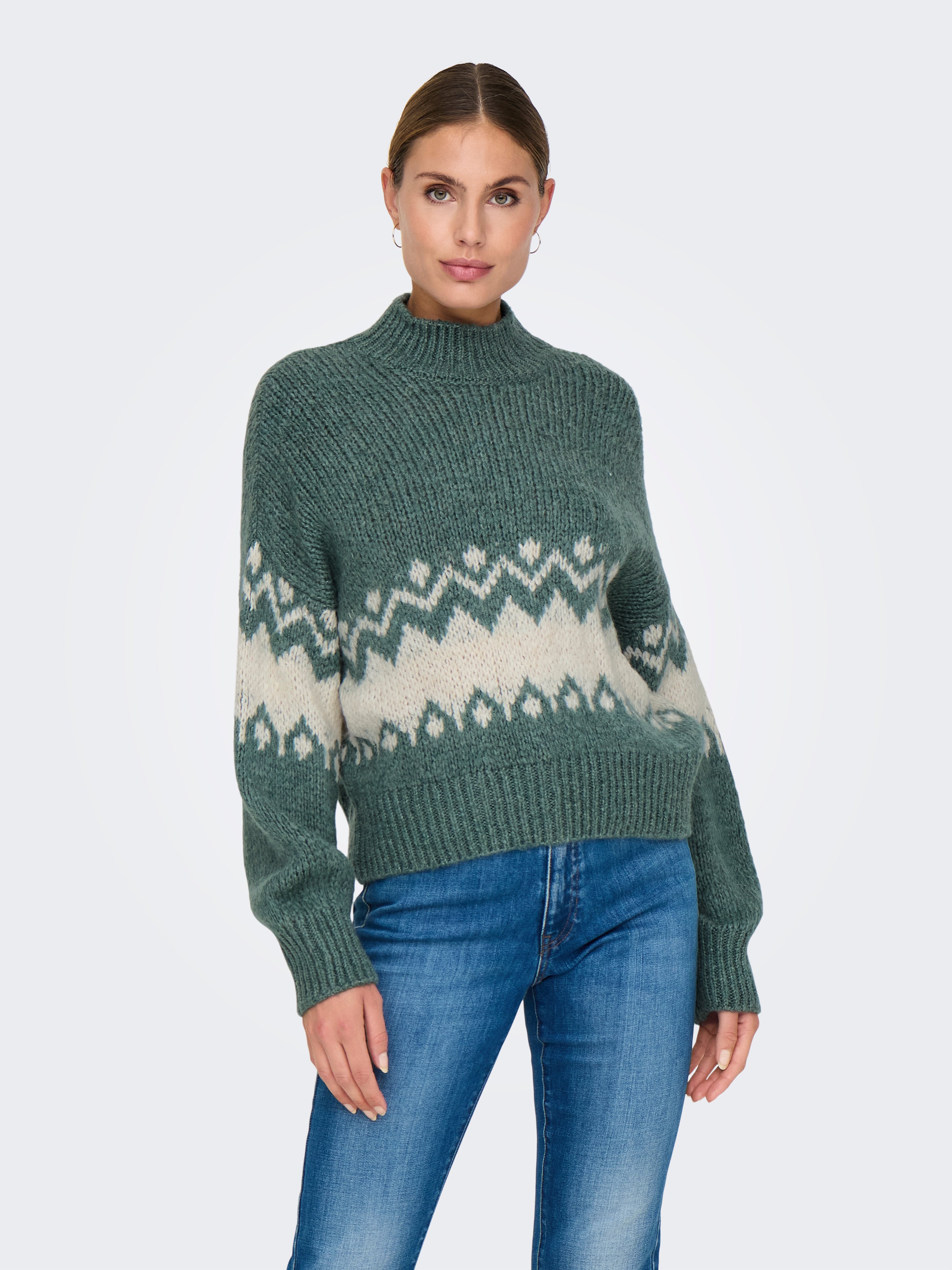 Dibari deals Strickpullover türkis Casual-Look