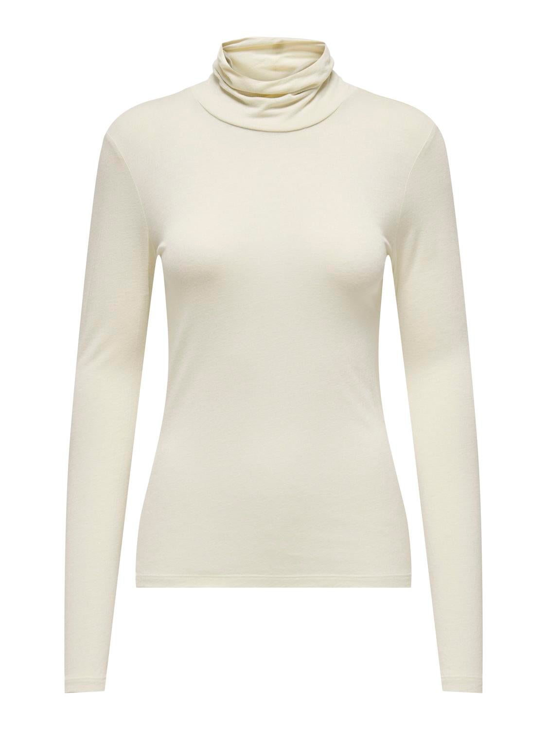 Ladies white hot sale turtleneck top