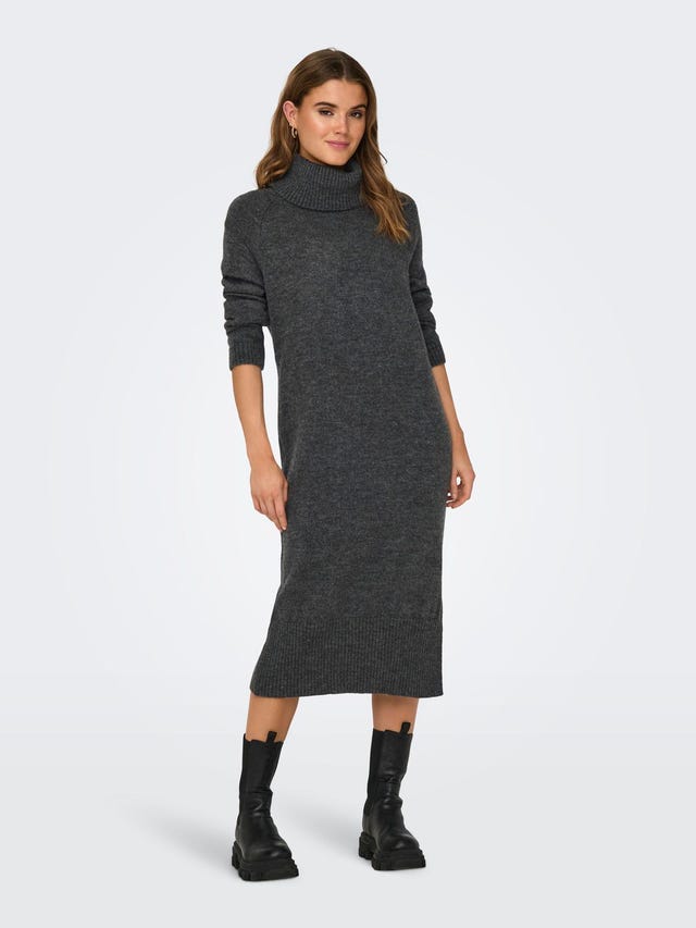 ONLY Midi knitted dress with rollneck - 15328677