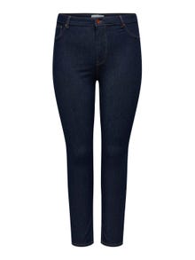 ONLY Jeans Skinny Fit Taille haute -Dark Blue Denim - 15328716