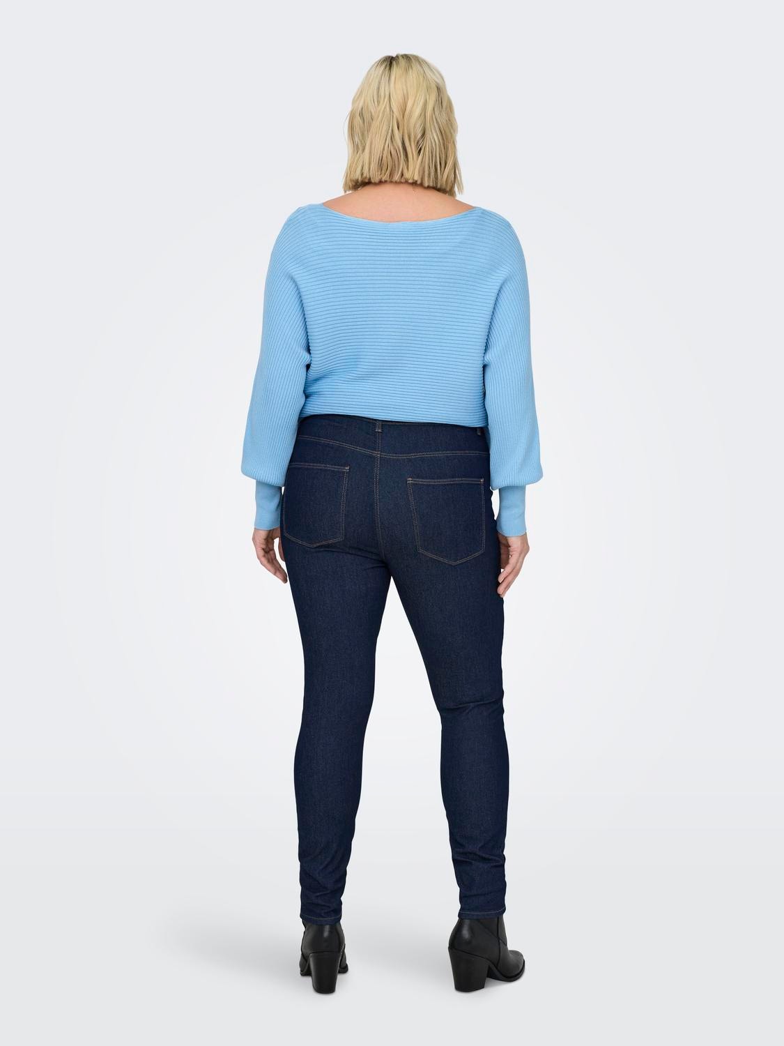 ONLY Skinny Fit Hög midja Jeans -Dark Blue Denim - 15328716
