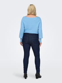 ONLY Skinny Fit Høy midje Jeans -Dark Blue Denim - 15328716