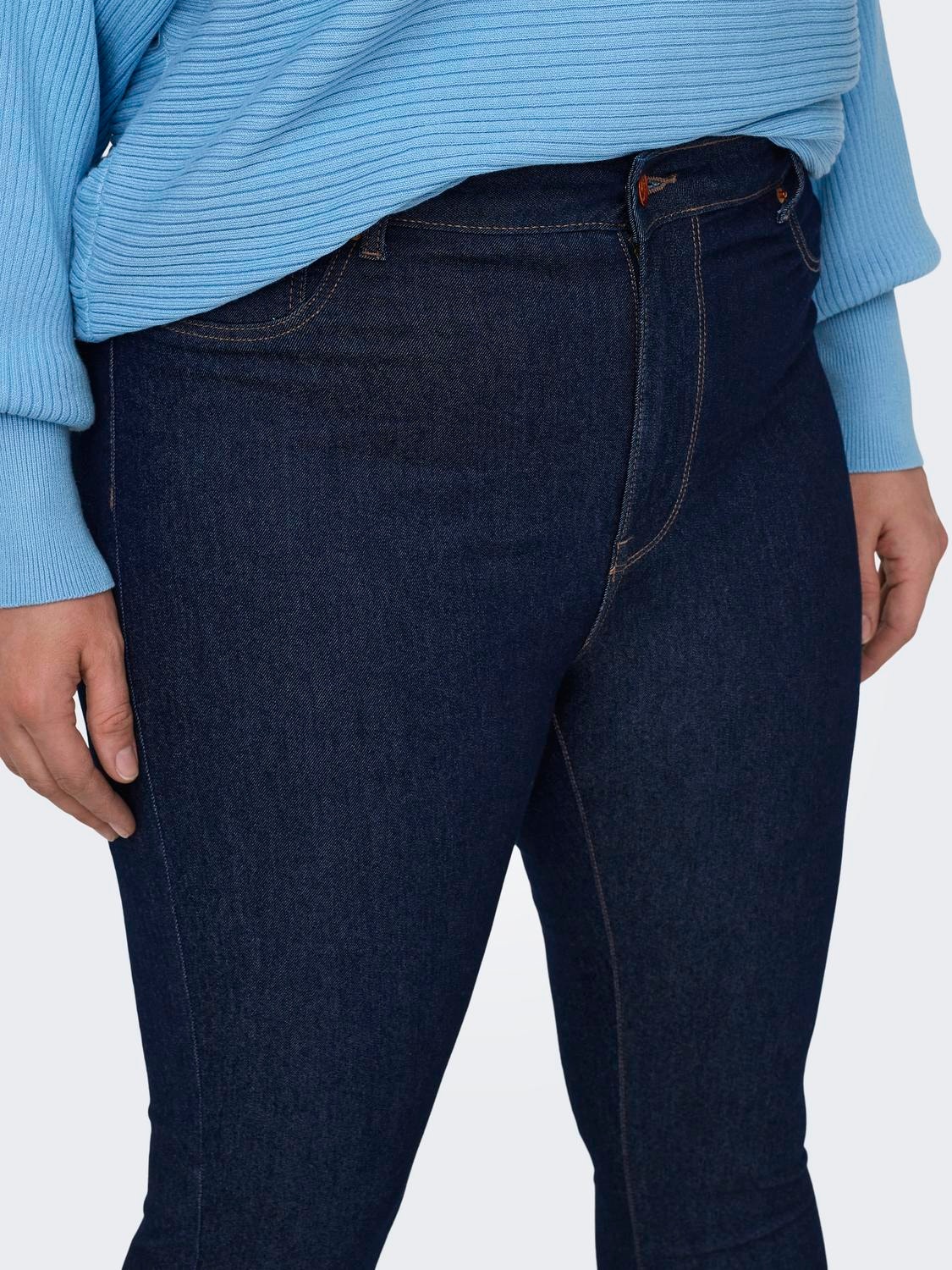 ONLY Skinny Fit High waist Jeans -Dark Blue Denim - 15328716