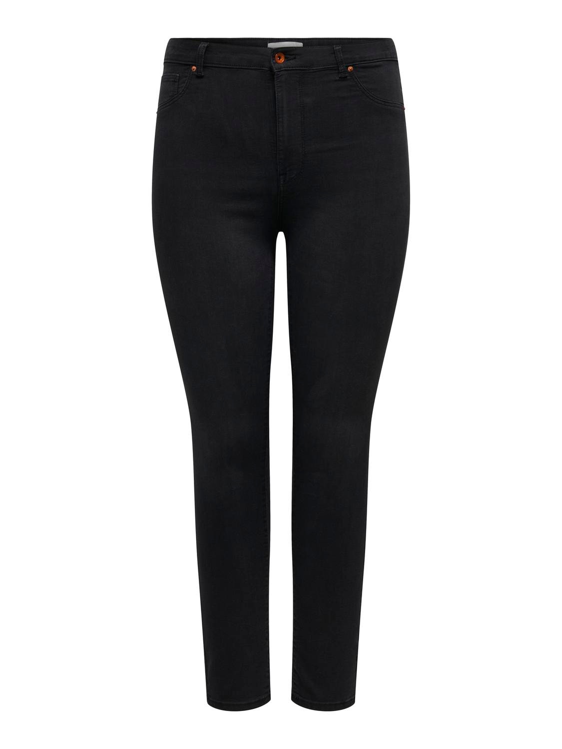 ONLY Jeans Skinny Fit Taille haute -Washed Black - 15328716