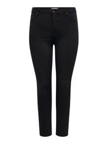 ONLY Skinny Fit Høy midje Jeans -Washed Black - 15328716