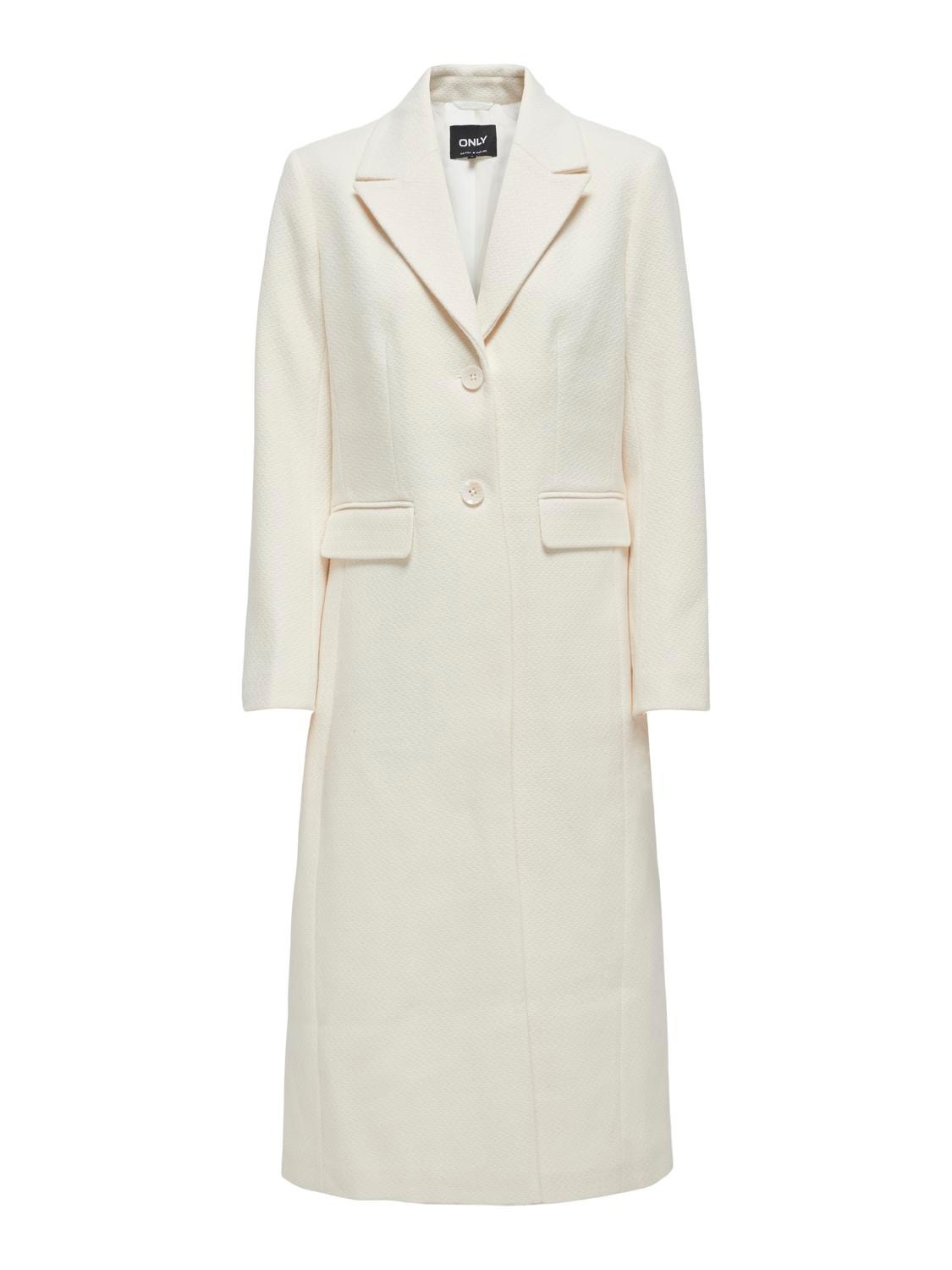 Long classic coat | White | ONLY®