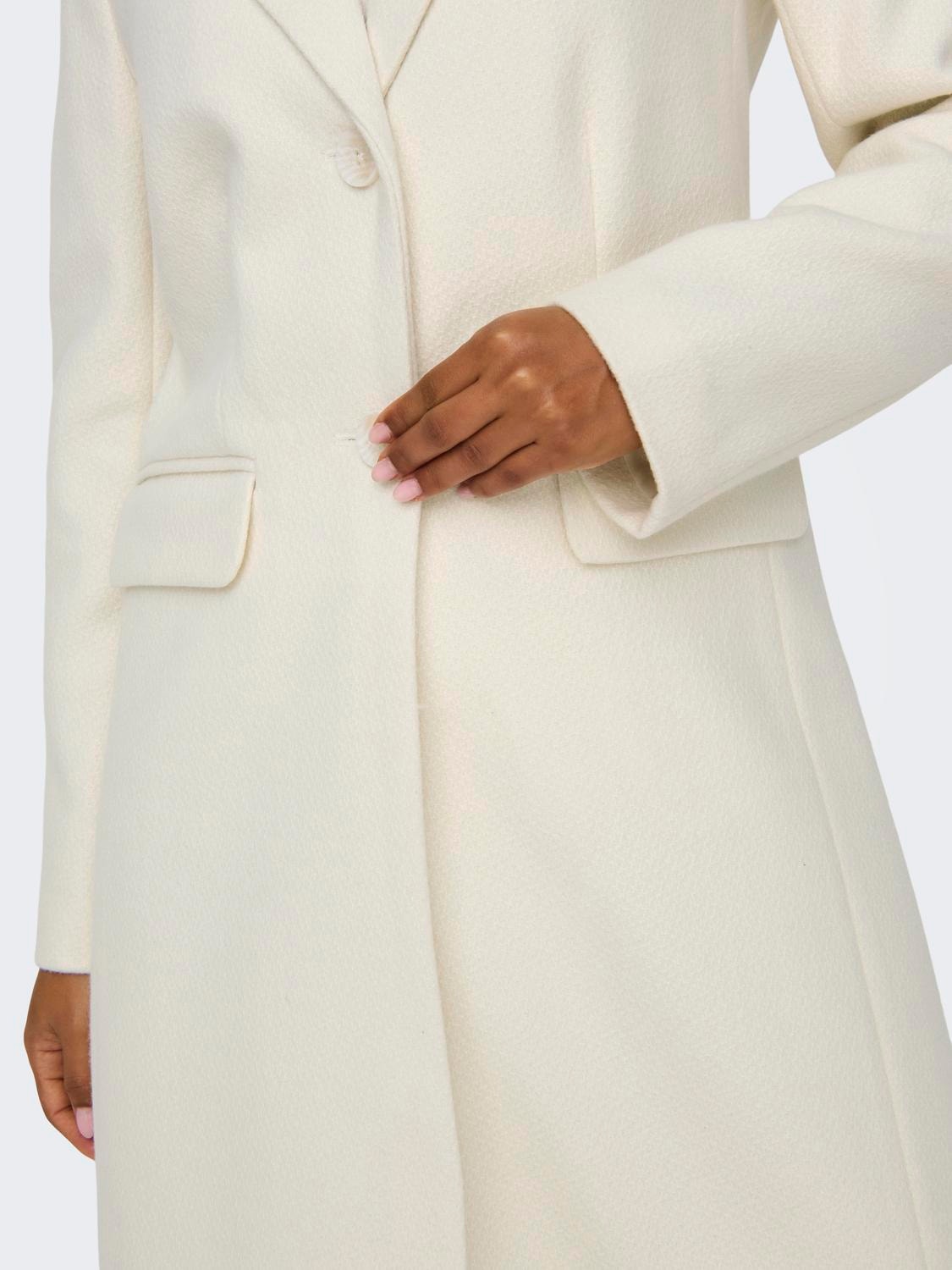 Long classic White ONLY® | | coat