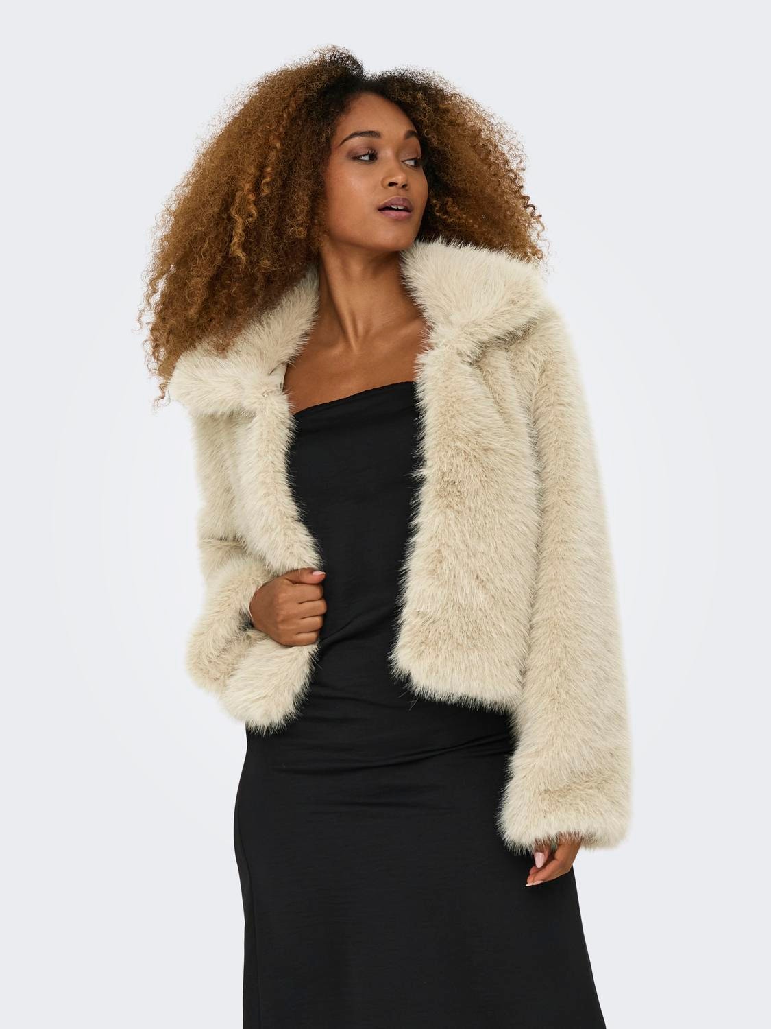 ONLY Faux fur jacket -Pumice Stone - 15328829