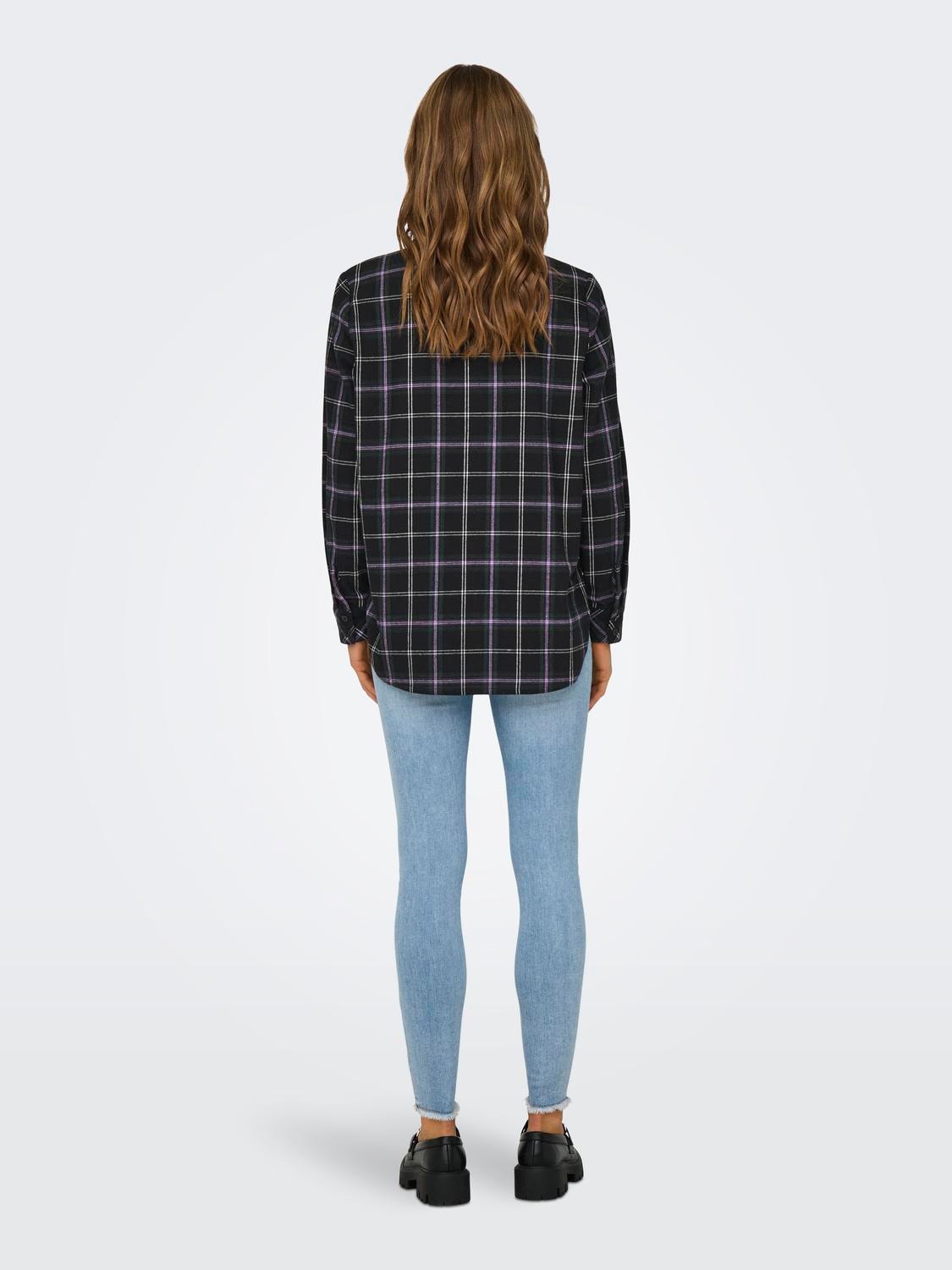 ONLY Checkered shirt -Black - 15328831