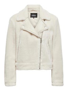 ONLY Faux fur jacket -Whisper White - 15328844