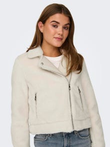 ONLY Faux fur jacket -Whisper White - 15328844
